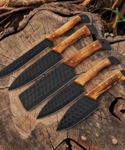 5 piece handmade forged kitchen knives