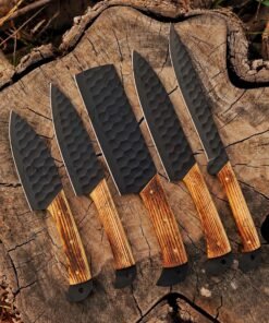 Carbon steel chef knives professional set