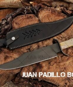 Stabilized bone handle custom knife