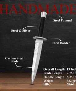 Arkansas Toothpick knife with sheath