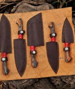 Damascus knife gift set for him and her