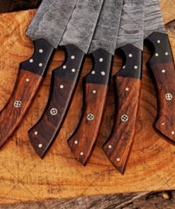 BBQ Damascus knife set gift for him