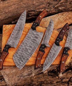 Handmade camping knife set