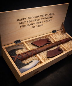 Double head hand forged Viking axe functional battle axe