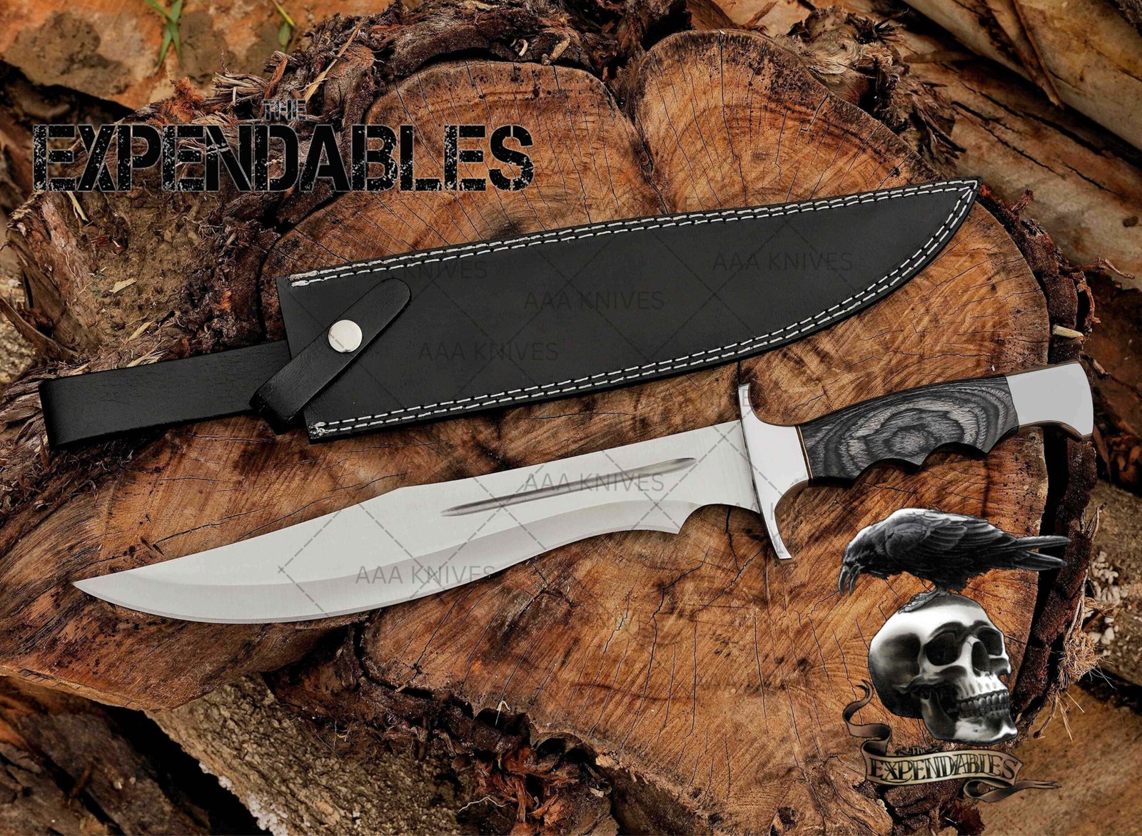 D2 steel tactical Bowie knife