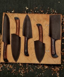 Carbon steel chef knives professional set