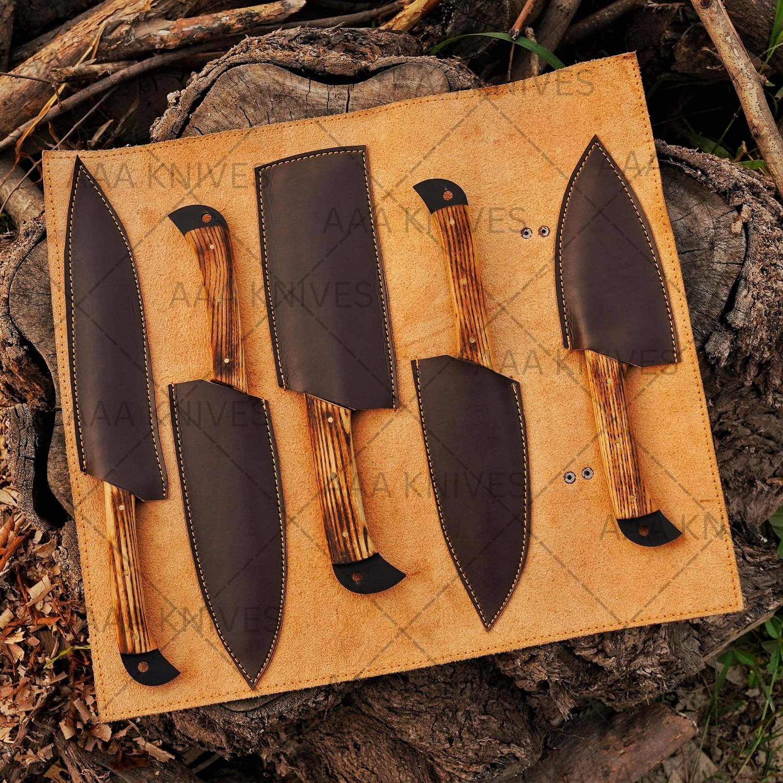 Handmade kitchen knife set gift idea