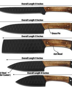 Full tang forged cooking knife set