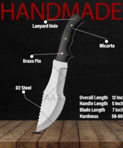 High carbon steel bushcraft knife