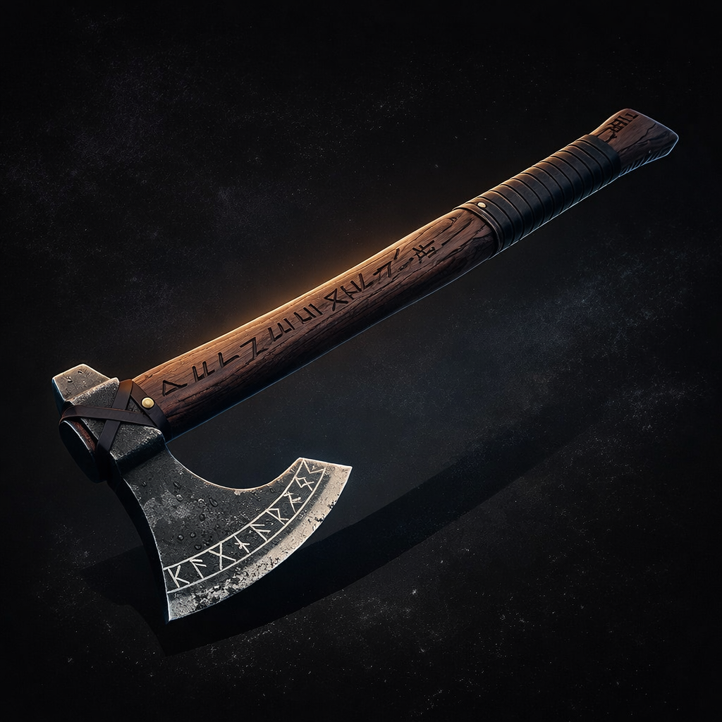 Handmade Viking axe for camping and hunting