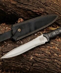 Handmade Leon Kennedy knife with leather sheath