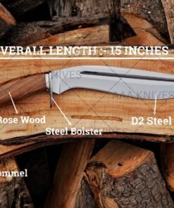 Handmade Kukri with leather sheath