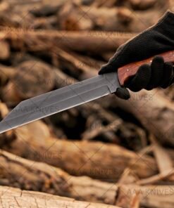 Carbon steel bushcraft Seax knife