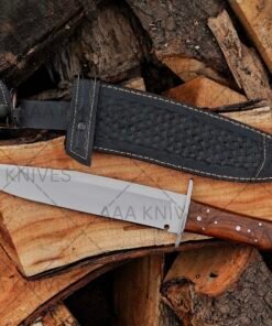 Hunting drop point fixed blade knife