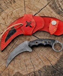 Pakka wood handle Karambit blade