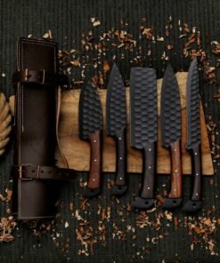 Professional high carbon steel chef knife set