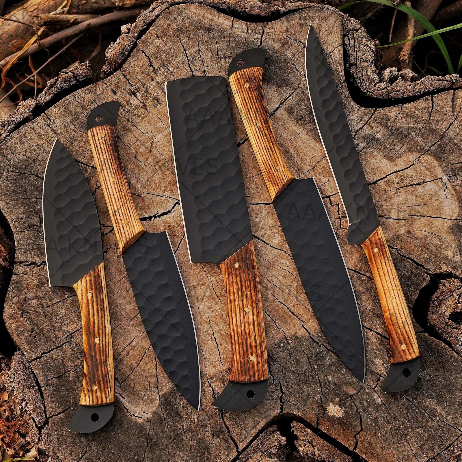Professional high carbon steel chef knife set
