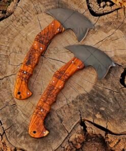 Handmade tomahawk axe decorative set