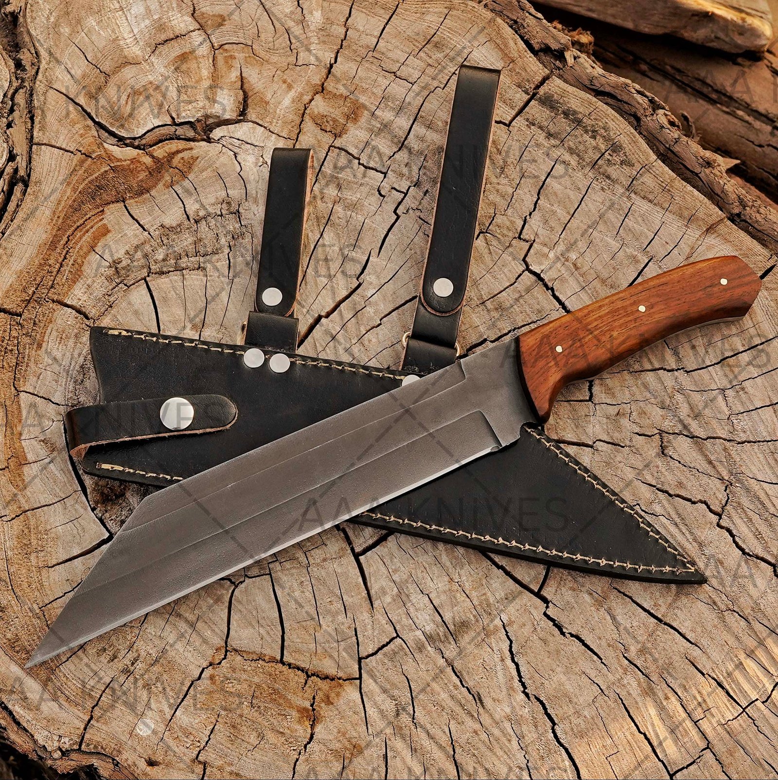 Seax knife with rosewood handle