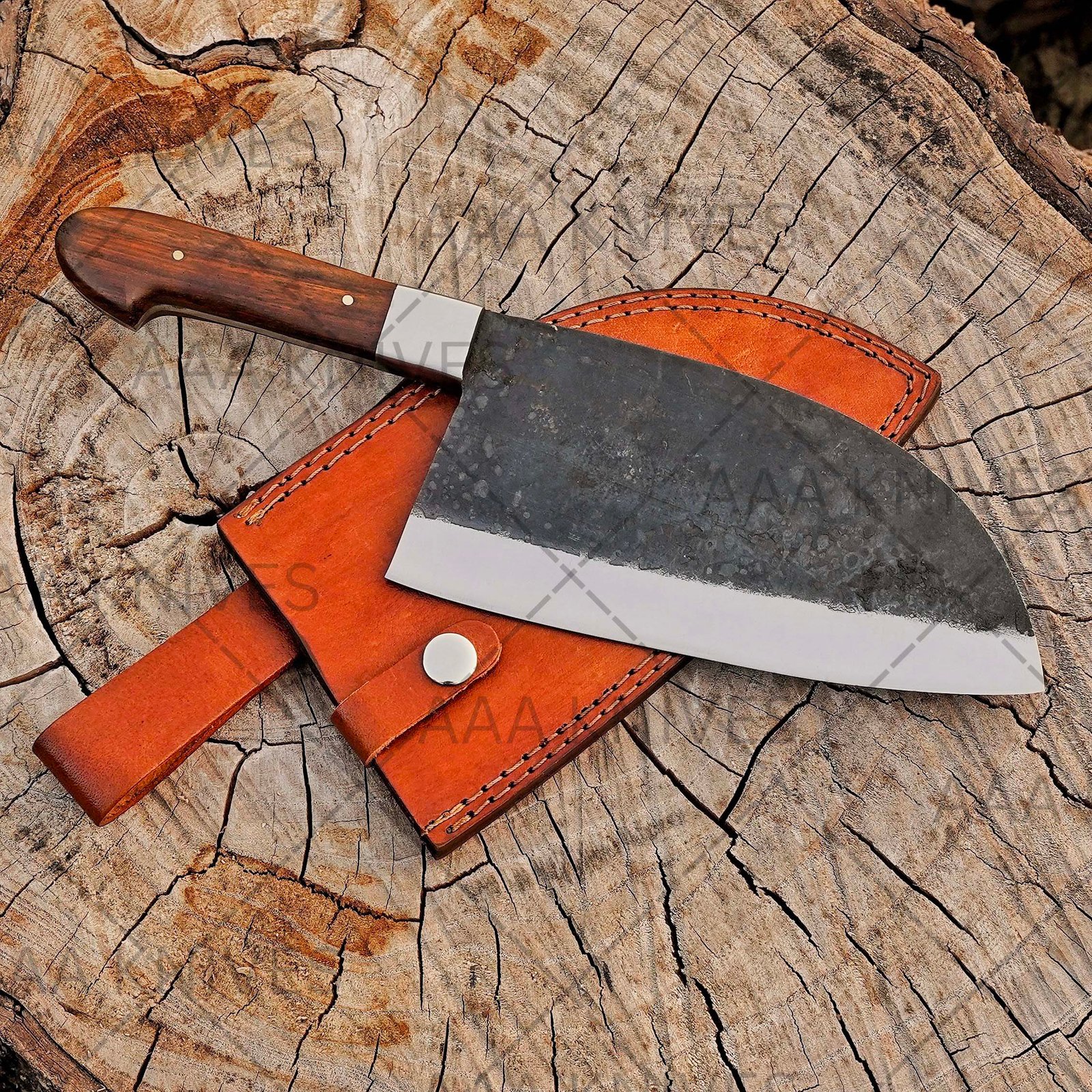 D2 steel Serbian style cleaver