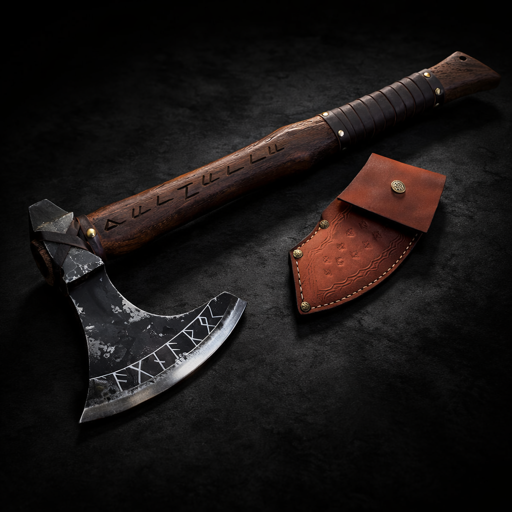 Custom engraved hunting axe