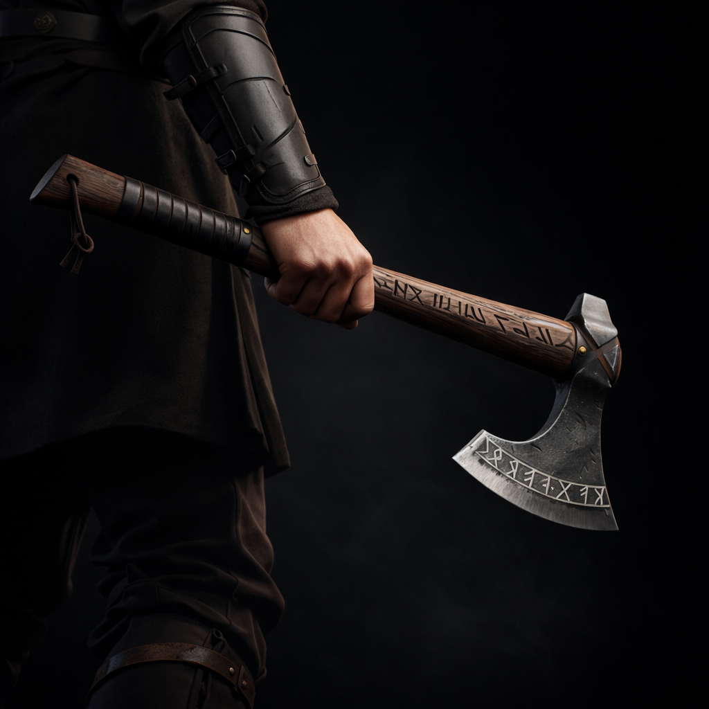 Handmade Viking axe for camping