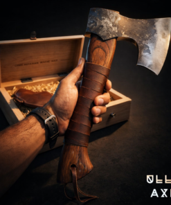 Personalized axe gift with wooden box