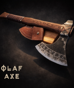 Alternative view of Hand Forged Viking Camping Axe – Functional Sharp Axe with Personalized Wooden Box