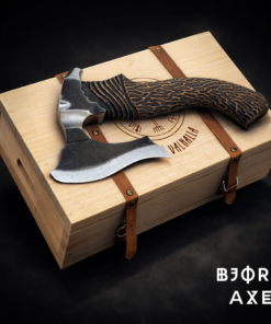 Viking hand forged camping hatchet