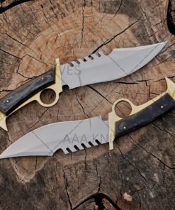 Replica Bowie knife with brass finger guard