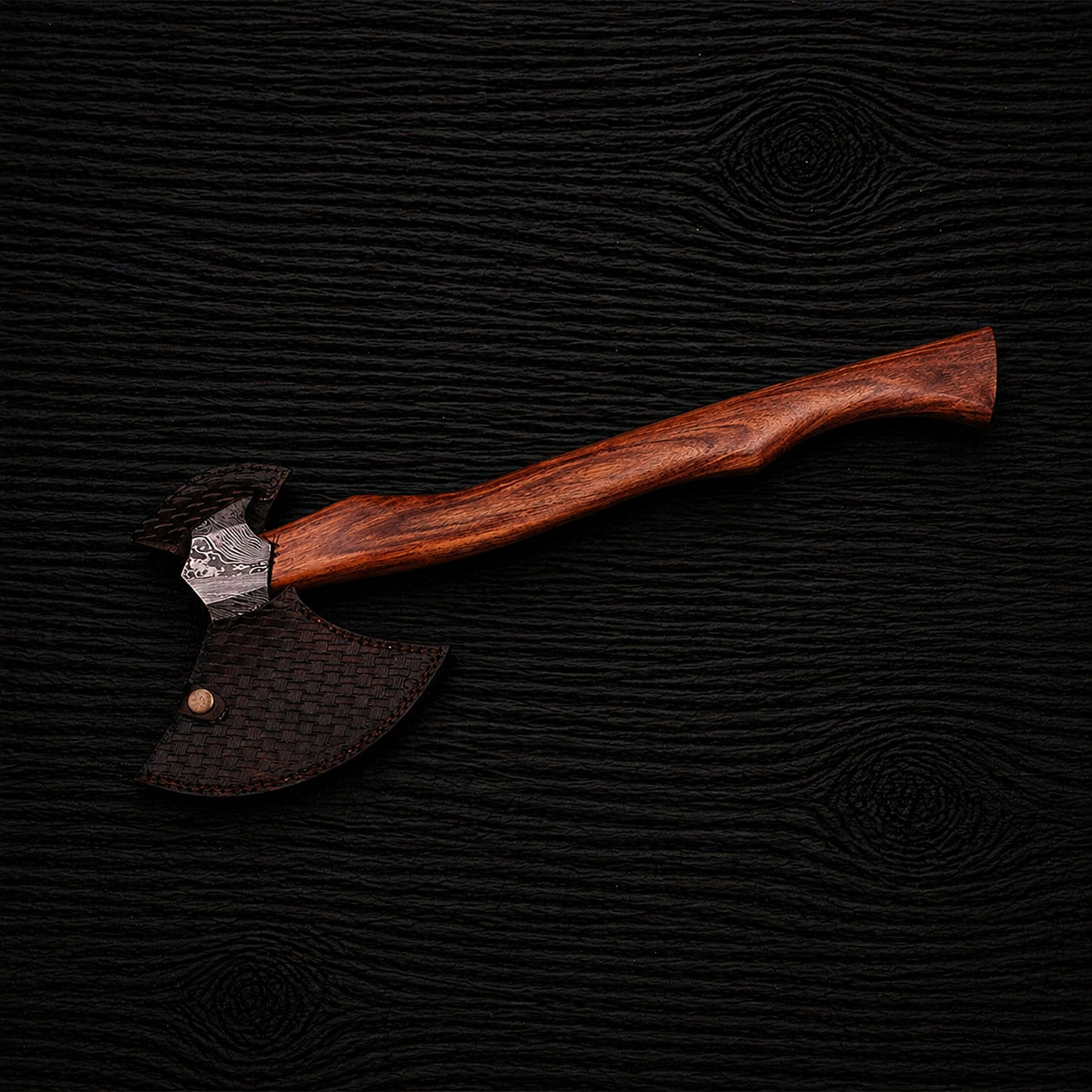 Damascus bushcraft tomahawk