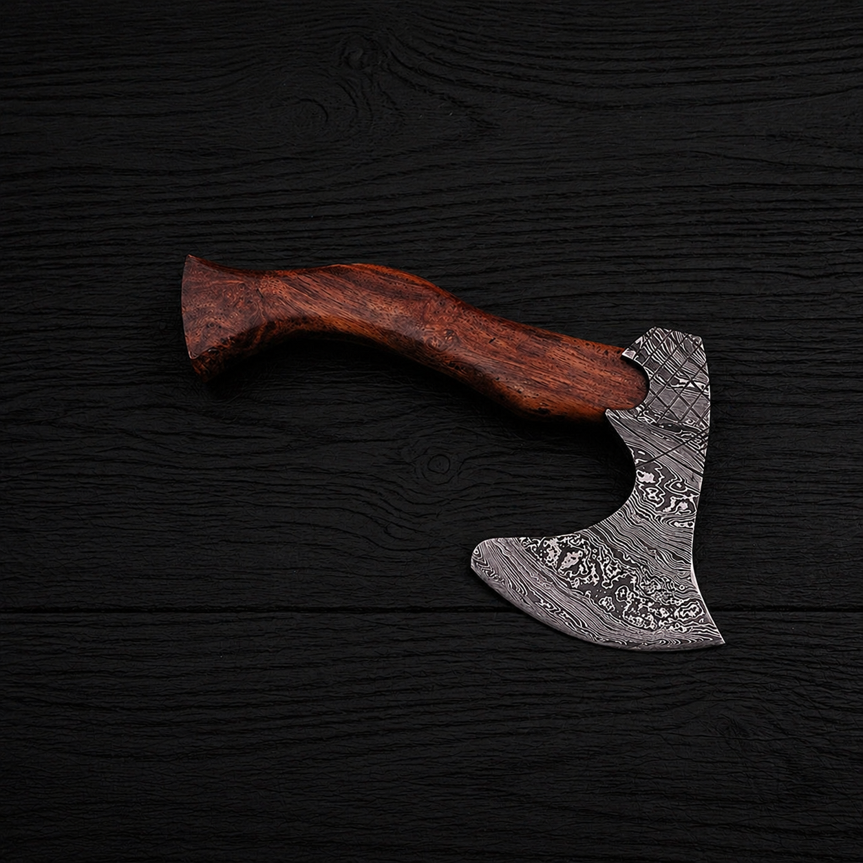 Damascus Functional Tomahawk – Handmade Damascus Steel Tactical Axe for Camping & Bushcraft - Image 2