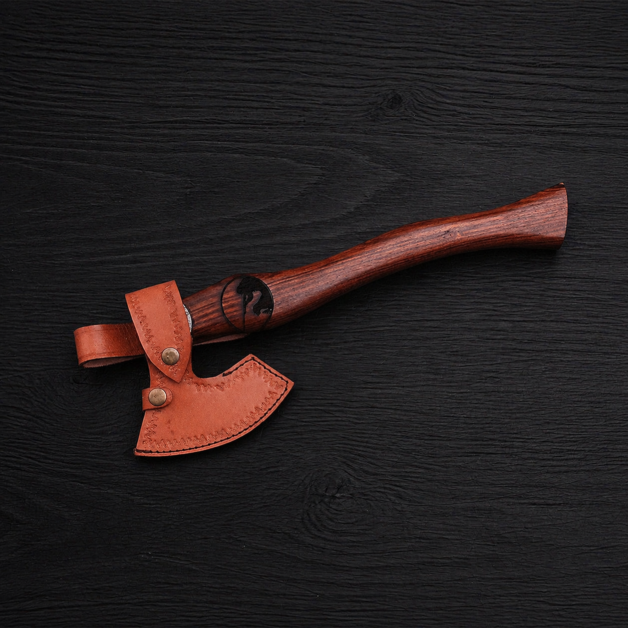 Damascus bushcraft tomahawk
