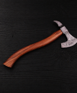 Damascus functional tomahawk axe