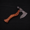 Damascus functional tomahawk axe
