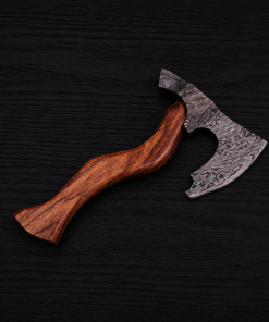 Damascus functional tomahawk axe