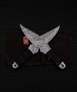 2 piece Damascus throwing knives