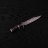 Damascus subhilt bowie knife