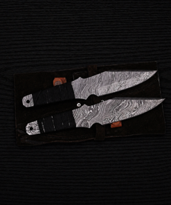 Damascus throwing knife set