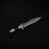 Double edge Damascus dagger