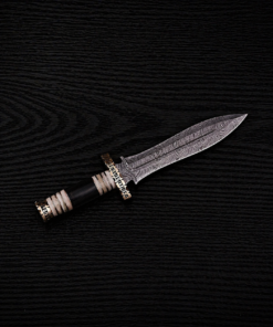 Double edge Damascus dagger
