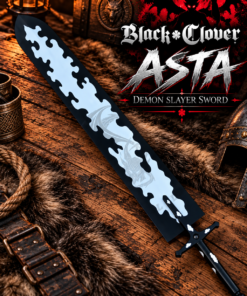 Black Clover Asta Demon Slayer Sword anime replica with stainless steel blade