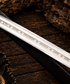 The Ancient Shattered Blade of the King is a handmade fantasy longsword inspired by legendary reforged warrior swords. Featuring an ornate hilt, distinctive blade design, and matching scabbard, this collectible captures the character of an ancient royal weapon. Ideal for fantasy enthusiasts, medieval-themed décor, cosplay, and special-occasion gifting, it makes a striking addition to any sword collection.