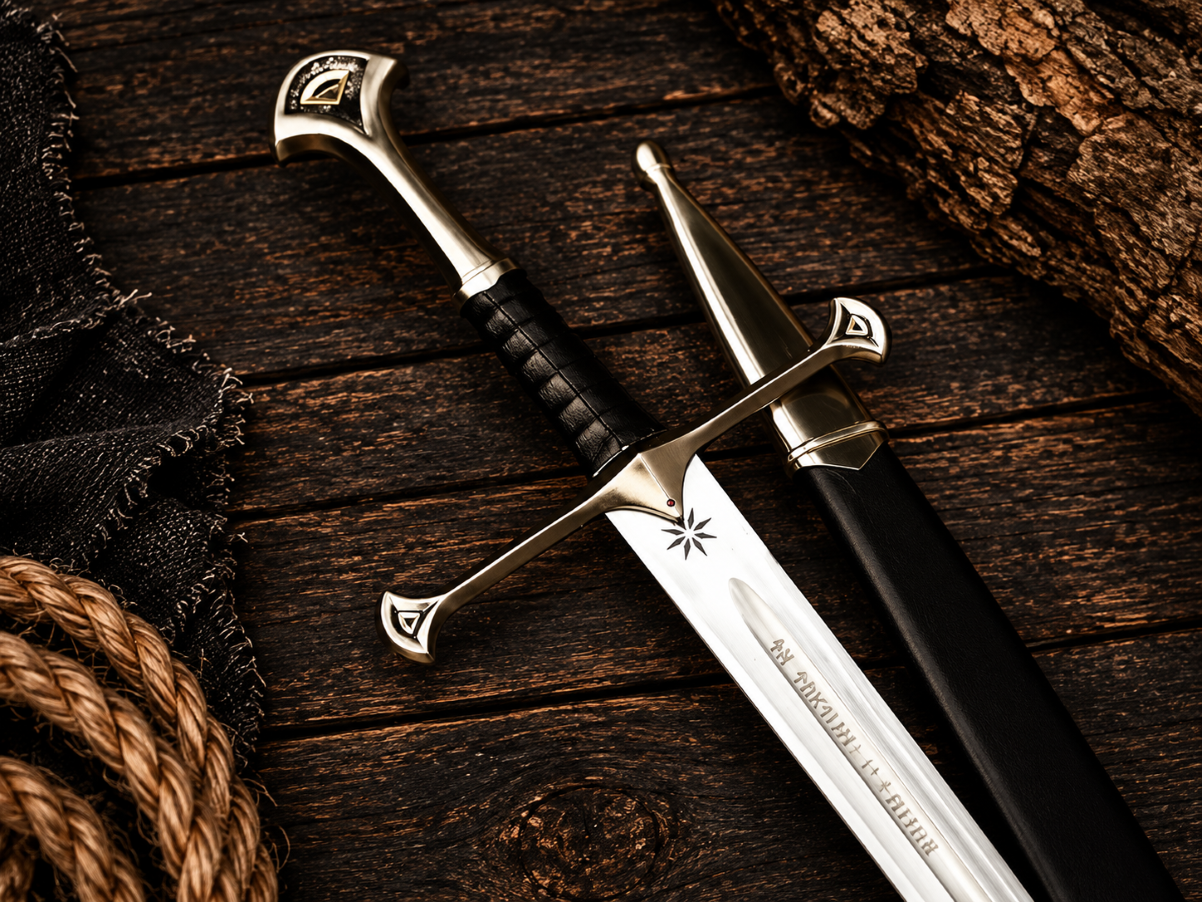 Ancient Shattered Blade of the King – Handmade Fantasy Longsword with Ornate Hilt & Scabbard - Image 2