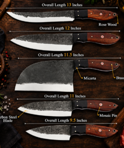 Alternative view of Handmade Damascus Steel Chef Tool Set | Artisan Kitchen Tools