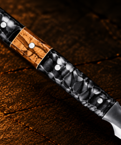 Handmade D2 Steel Viking Spear Head – 28" Battle Ready Spear with Black Micarta Handle & Leather Sheath - Image 5