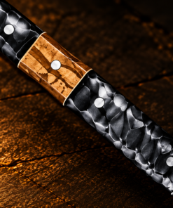 Handmade D2 Steel Viking Spear Head – 28" Battle Ready Spear with Black Micarta Handle & Leather Sheath - Image 6