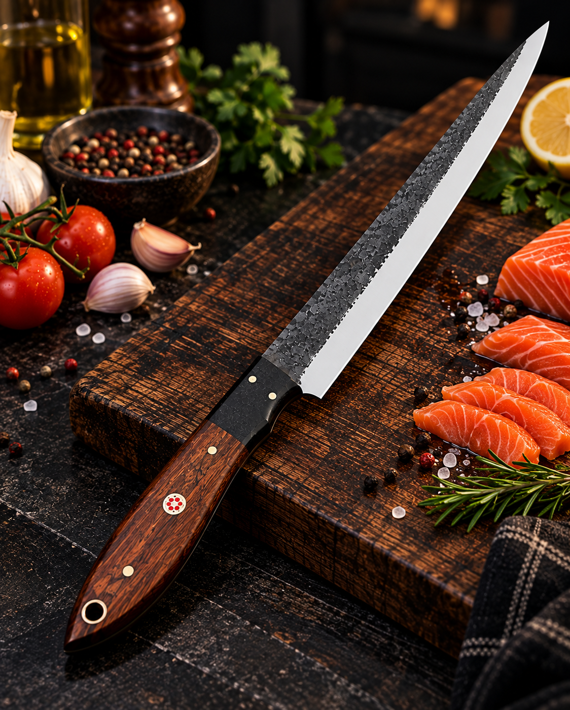 Handmade Damascus Steel Chef Tool Set | Artisan Kitchen Tools - Image 4