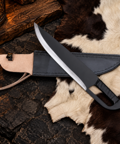 Alternative view of Handmade Anime Inspired Fantasy Sword & Knife Set | 5160 High Carbon Steel | Leather Sheaths