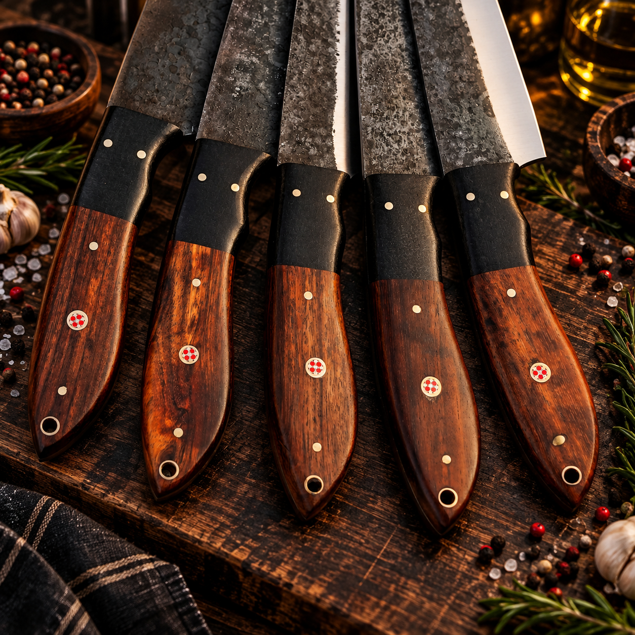 Handmade Damascus Steel Chef Tool Set | Artisan Kitchen Tools - Image 6